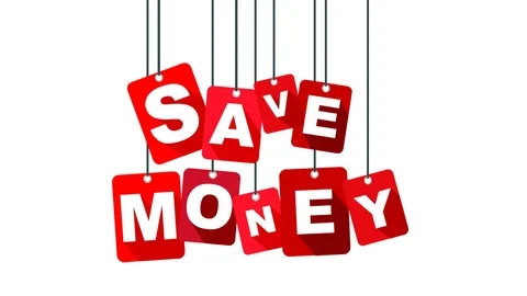 Red animation save money Stock Footage 100997002