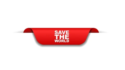 Red animation save the world Stock Footage 103088563