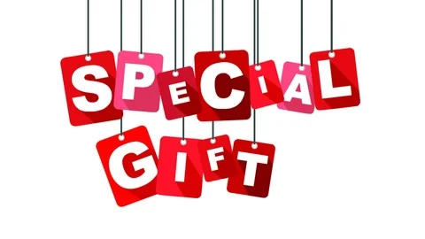 Red animation special gift Stock Footage 100997091