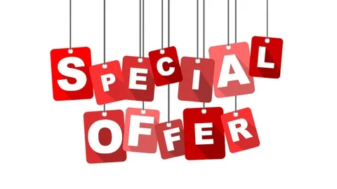 Red animation special offer Stock Footage 100998169