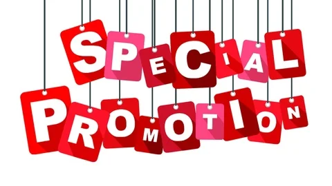 Red animation special promotion Stock Footage 101121623