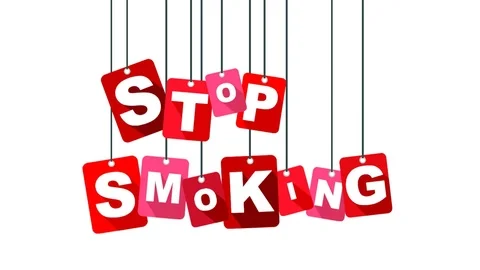 Red animation stop smoking Stock Footage 101119803