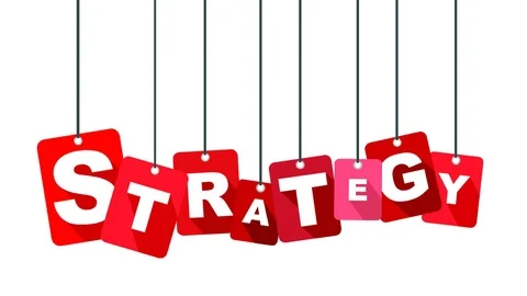 Red animation strategy Stock Footage 101120713