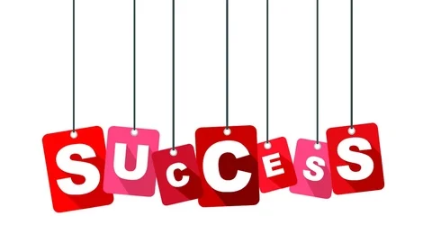 Red animation success Stock Footage 101120448