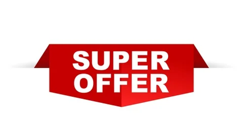 Red animation super offer Stock Footage 100913276