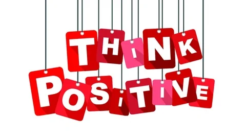 Red animation think positive Stock-Footage 101120081