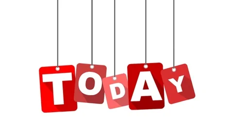 Red animation today Stock Footage 101715417