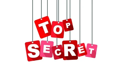 Red animation top secret Stock Footage 101119895