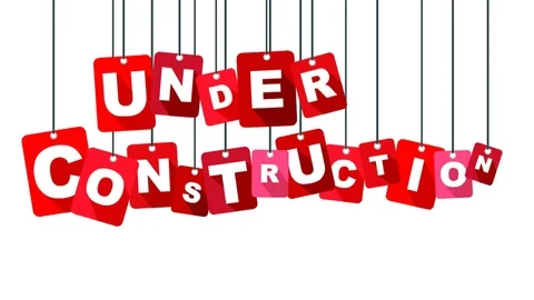 Red animation under construction Stock Footage 100997433
