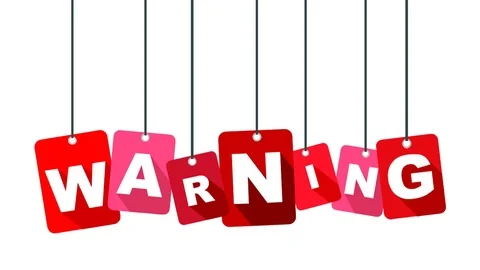 Red animation warning Stock Footage 100997847