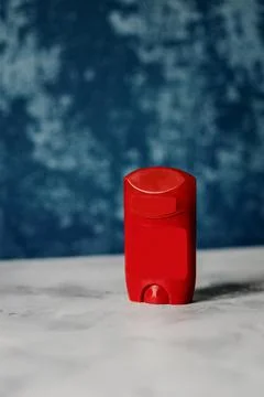 Red antiperspirant deodorant Stock Photos