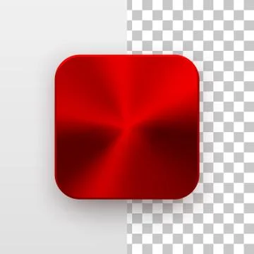 Red App Icon Template with Metal Texture 스톡 일러스트