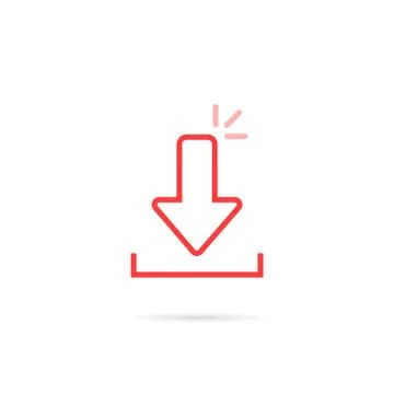 Red app loading logo isolated on white Stock Illustration