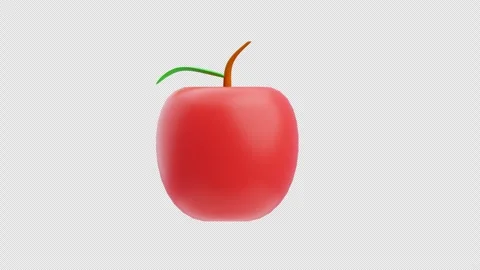 Red apple 3D animation Stock Footage 327720301