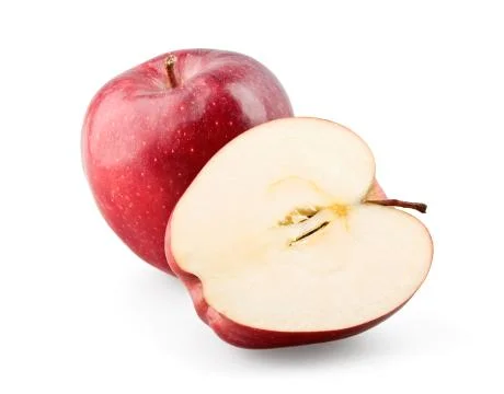 Red apple and half Stock Photos