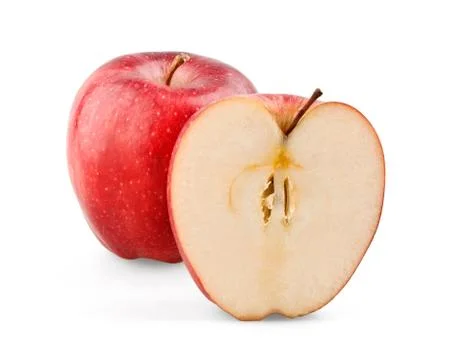 Red apple and slice Stock Photos