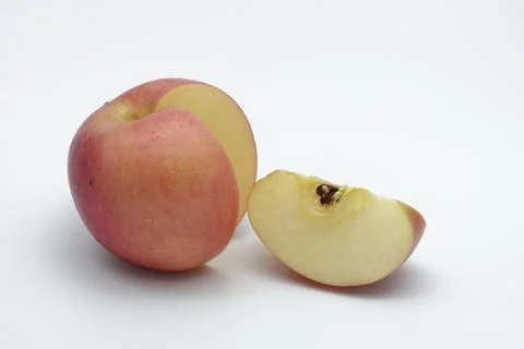 Red apple and slice Stock Photos