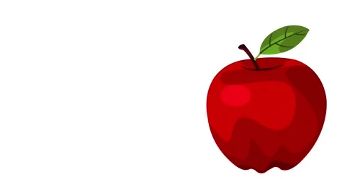 Red apple animation 库存影片 343261287