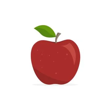 Red apple. Appetizing fruit. Vector illustration Stock Illustration