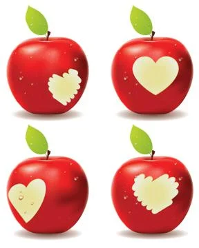 Red Apple Bite Stock Illustration