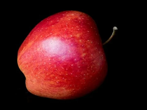 Red apple on a black background Stock Photos