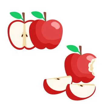 Red apple clipart Stock Illustration