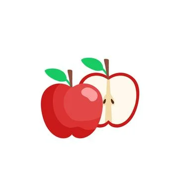 Red apple clipart Stock Illustration