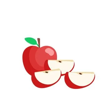 Red apple clipart Stock Illustration