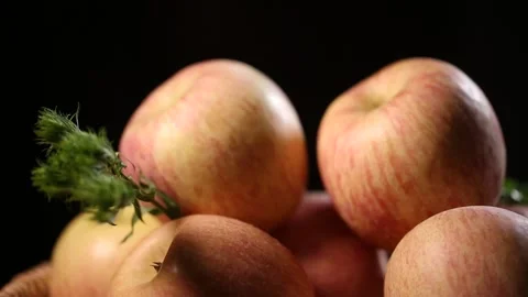 Red apple crisp apple (1) Stock Footage 202234814