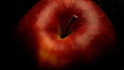 Red apple on dark background Video stock 118888099