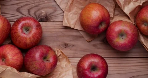 Red apple. Video stock 203866110