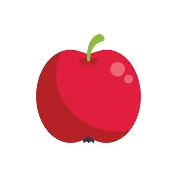 Red apple fruit drawing minimalist illustration icon Illustrazione stock