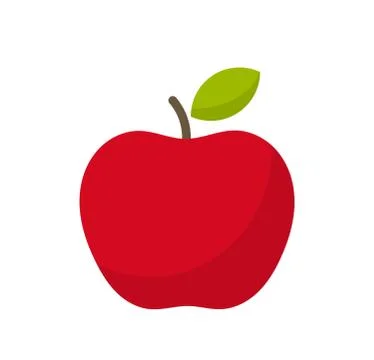 Red apple fruit icon. Vector illustration. Stock Illustration