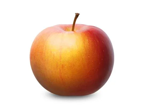 Red apple fruit isolated on white background. Stock Photos
