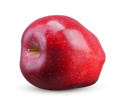 Red apple fruit isolated on white background. Stock Photos