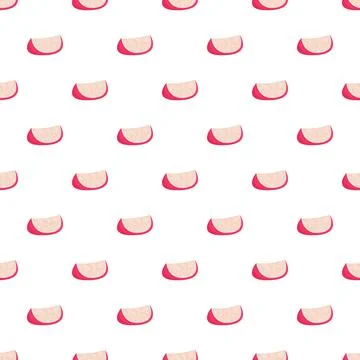 Red apple fruit slices seamless pattern background Illustrazione stock