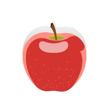 Red apple fruit vector illustrations Stock Illustration
