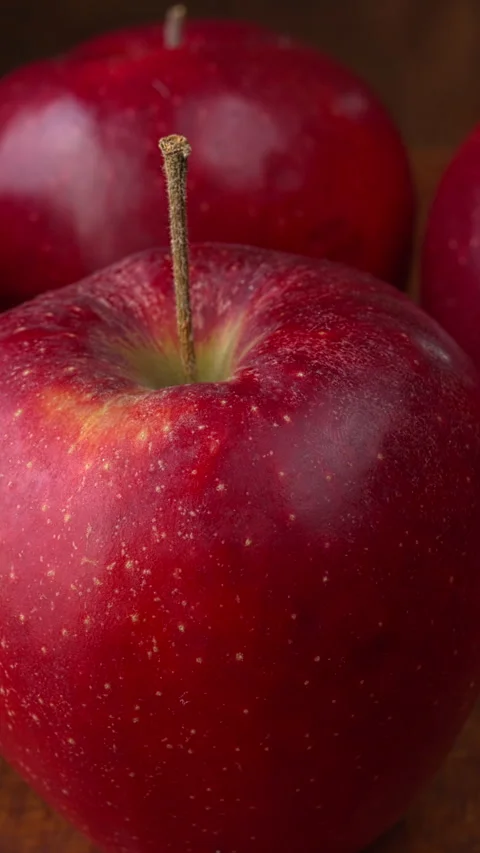 Red apple fruit.   Vertical video. Video stock 282106949