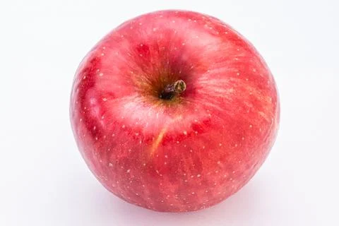 An Red Apple Fruit on White Background, Autumn or Fall Stock Photos