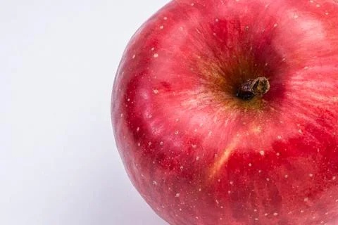 An Red Apple Fruit on White Background, Autumn or Fall Stock Photos
