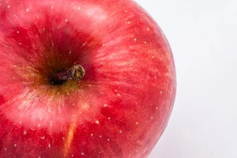 An Red Apple Fruit on White Background, Autumn or Fall Stock Photos