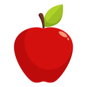 Red apple with green leaf showing freshness and health Stock Illustration