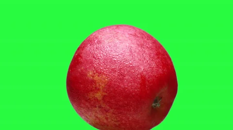 Red apple on green screen Stock Footage 39192527