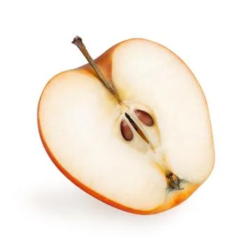 Red apple half isolated Stock Photos