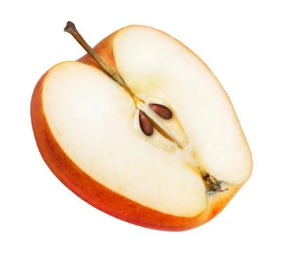 Red apple half isolated Stock Photos