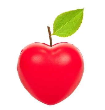 Red apple heart Stock Photos