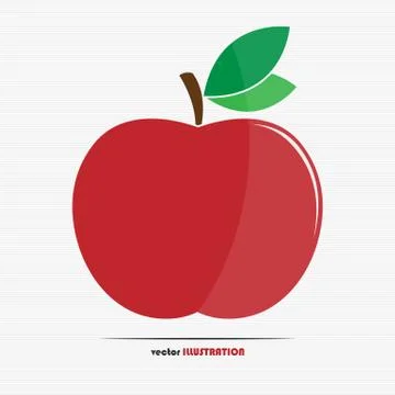 Red apple icon Stock Illustration