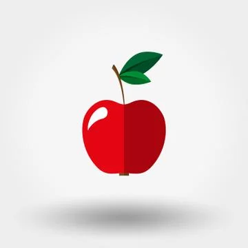 Red apple icon Stock Illustration
