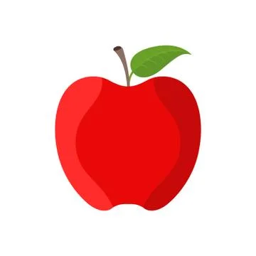 Red Apple Icon Illustration Vector Stock Illustration