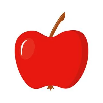A red apple icon in vector, eps 10 스톡 일러스트
